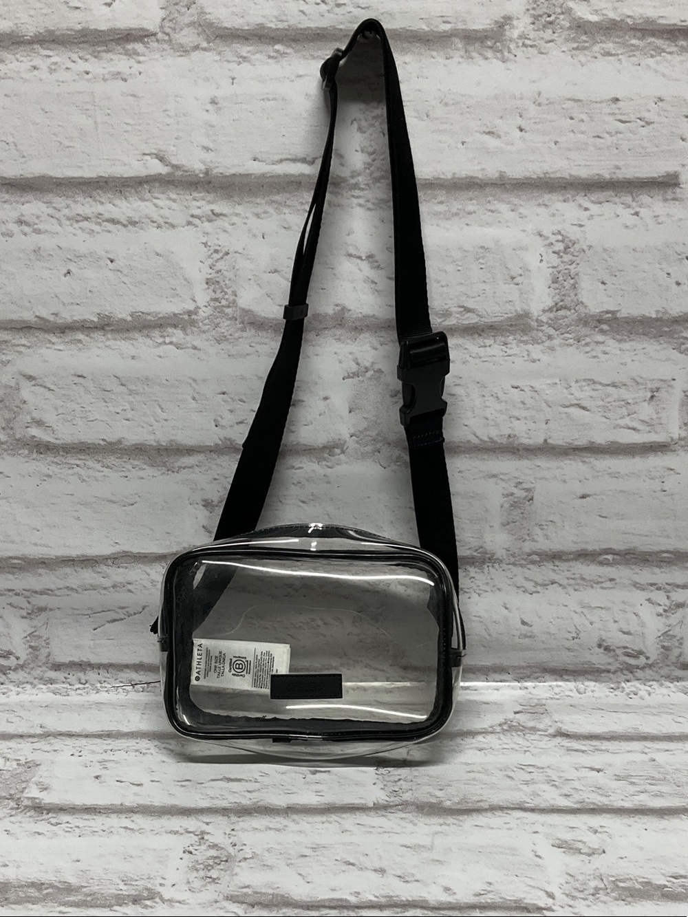Athleta Clear Black Crossbody Belt Bag